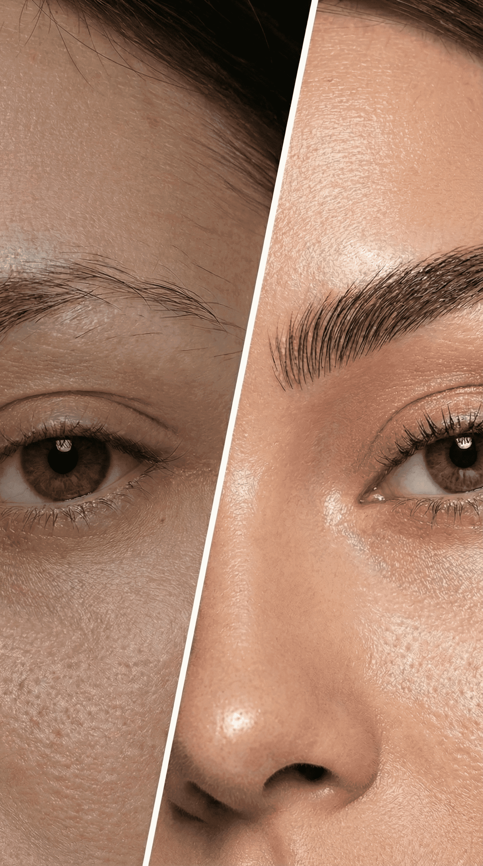 Before and After Eyebrow Transformation